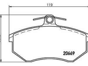 Комплект тормозных колодок BREMBO