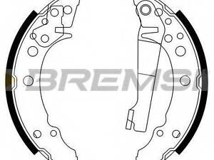 Комплект гальмівних колодок BREMSI GF0016 на AUDI 4000 (81, 85, B2)