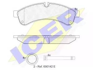 Комплект тормозных колодок ICER