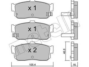 Комплект гальмівних колодок на 100NX, Almera, Altima, Maxima, Sunny