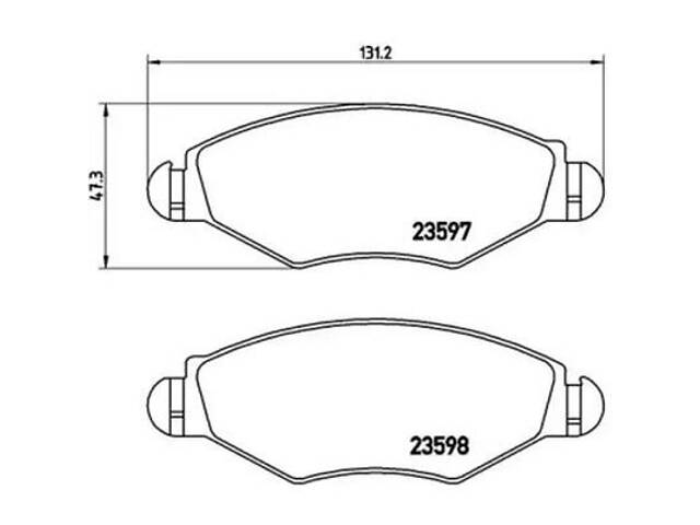 Комплект тормозных колодок на 206, Xsara