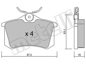 Комплект тормозных колодок на 208, A4, Avantime, C3, C4, C4 Cactus, Clio, DS4, Espace, Exeo, Fluence, Grand Scenic, M...