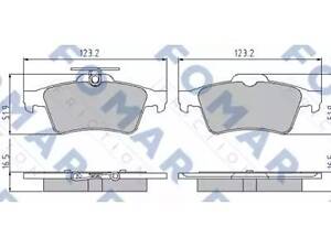 Комплект гальмівних колодок на 3, 5, 508, 9-3, 9-3X, C-MAX, C30, C5, C70, Focus, Focus C-MAX, Granada C-MAX, Kuga, Lag...