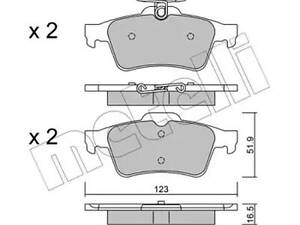 Комплект гальмівних колодок на 3, 5, 9-3, 9-3X, BLS, C-MAX, C30, C5, C70, Focus, Focus C-MAX, GT, Granada C-MAX, Lagun...