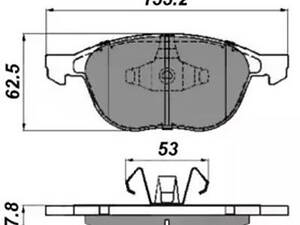 Комплект тормозных колодок на 3, 5, C-MAX, C30, C70, Ecosport, Focus, Focus C-MAX, Granada C-MAX, Kuga, S40, V40, V50