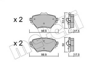 Комплект гальмівних колодок на 3008, 308, C4 Grand Picasso, C4 Picasso/Grand Picasso