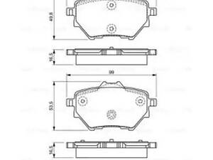 Комплект гальмівних колодок на 3008, 308, C4 Grand Picasso, C4 Picasso/Grand Picasso