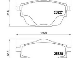 Комплект гальмівних колодок на 3008, 308, C4 Grand Picasso, C4 Picasso/Grand Picasso