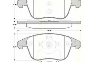 Комплект тормозных колодок на 3008, 5008, C4, C4 Grand Picasso, C4 Picasso / Grand Picasso, DS4, DS5