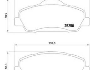 Комплект гальмівних колодок на 301, 308, C-Eelysee, C4 Cactus