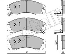 Комплект тормозных колодок на 308, 4007, C-Crosser, FTO, Galant, L 200, L 400, Outlander, Pajero, Pajero Sport, Sigma...