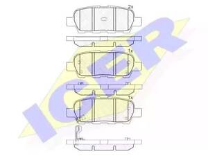 Комплект гальмівних колодок на 350Z, Elgrand, FX, G, Koleos, Murano, Qashqai, Teana, Tiida, X-Trail