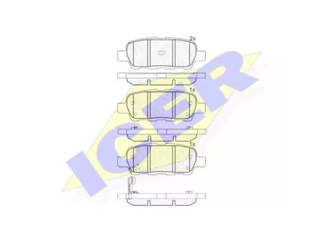 Комплект гальмівних колодок на 350Z, Elgrand, FX, G, Koleos, Murano, Qashqai, Teana, Tiida, X-Trail