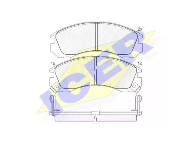 Комплект тормозных колодок на 4007, C-Crosser, Galant, L 200, L 400, Lancer, Outlander, Pajero, Sigma, Space Runner, ...