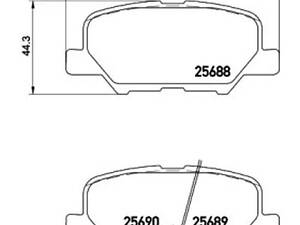 Комплект тормозных колодок на 4008, 6, ASX, C4 Aircross, Outlander