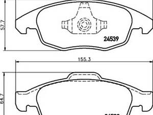 Комплект тормозных колодок на 5008, Berlingo, C4, C4 Grand Picasso, C4 Picasso / Grand Picasso, DS4, DS5, Partner