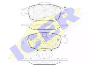 Комплект гальмівних колодок на 5008, Berlingo, C4, C4 Grand Picasso, C4 Picasso/Grand Picasso, DS4, DS5, Partner