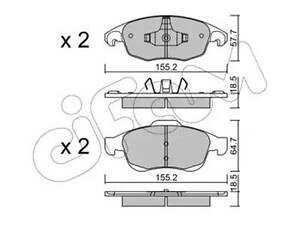 Комплект гальмівних колодок на 5008, Berlingo, C4, C4 Grand Picasso, C4 Picasso/Grand Picasso, DS4, Partner