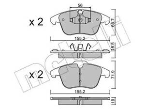 Комплект тормозных колодок на 5008, C4, C4 Grand Picasso, C4 Picasso / Grand Picasso, DS4, DS5