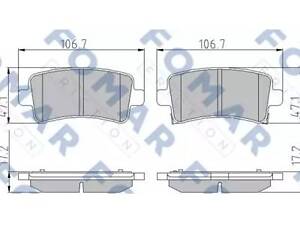 Комплект гальмівних колодок на 9-5, Insignia A