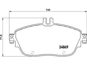 Комплект гальмівних колодок на A-Class, B-Class, CLA-Class, GLA-Class