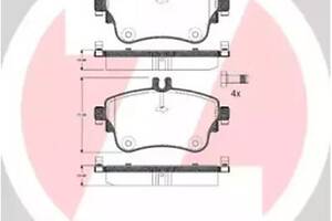 Комплект гальмівних колодок на A-Class, B-Class, CLA-Class