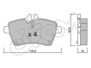 Комплект тормозных колодок на A-Class, B-Class