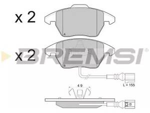 Комплект гальмівних колодок на A1, A3, Altea, Altea XL, Beetle, Caddy, Eos, Fabia, Golf, Ibiza, Jetta, Leon, Octavia,. ..