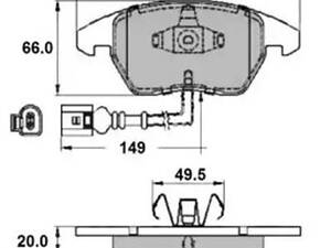 Комплект тормозных колодок на A1, A3, Altea, Altea XL, Beetle, Caddy, Eos, Fabia, Golf, Ibiza, Jetta, Leon, Octavia, ...