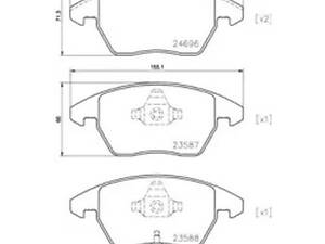 Комплект гальмівних колодок на A1, A3, Altea XL, Beetle, Caddy, Eos, Golf, Jetta, Leon, Octavia, Passat B6, Passat B7,...