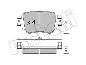 Комплект гальмівних колодок на A1, Caddy, Leon, Octavia, Q3, Sharan