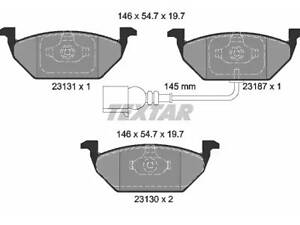 Комплект гальмівних колодок на A2, A3, Altea, Beetle, Bora, Caddy, Citigo, Fabia, Golf, Jetta, Leon, New Beetle, Octav...