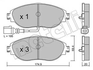 Комплект гальмівних колодок на A3, Alhambra, Golf, Kodiaq, Leon, Octavia, Passat B7, Passat CC, Sharan, Superb, Tiguan