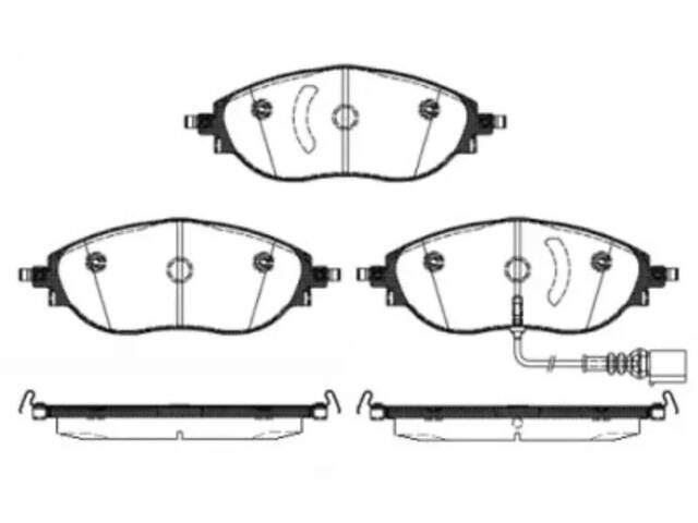 Комплект тормозных колодок на A3, Alhambra, Golf, Leon, Octavia, Passat B7, Passat B8, Passat CC, Sharan, Superb, Tiguan