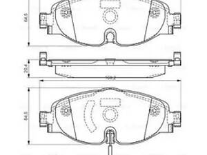 Комплект гальмівних колодок на A3, Arteon, Ateca, Caddy, Golf, Leon, Octavia, Passat B8, Q2, Superb, TT, Tiguan, Touran