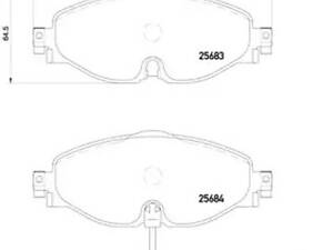 Комплект гальмівних колодок на A3, Ateca, Golf, Leon, Octavia, Passat B8, Q2, Superb, TT, Tiguan, Touran