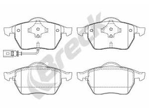 Комплект тормозных колодок на A3, Bora, Golf, Leon, New Beetle, Octavia, Polo, TT, Toledo
