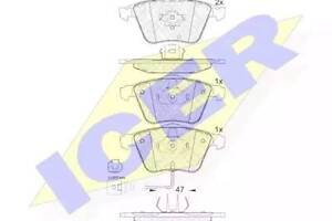 Комплект гальмівних колодок A3, Eos, Golf, Passat B6, Passat B7, Passat CC, Scirocco, Superb, TT