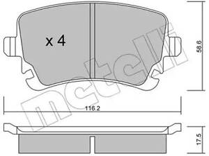 Комплект тормозных колодок на A4, A6, A8, Multivan, Transporter T5