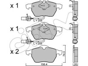 Комплект гальмівних колодок на A4, A6, Allroad, Exeo, Passat B5, Superb