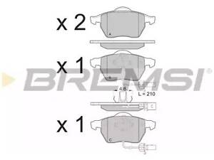 Комплект гальмівних колодок на A4, A6, Exeo, Golf, Passat B5