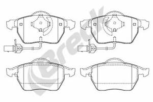 Комплект тормозных колодок на A4, A6, Exeo, Passat B5, Superb