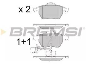 Комплект тормозных колодок на A4, A6, Passat B5