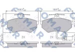 Комплект тормозных колодок на A4, Exeo, Passat B5