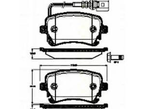 Комплект гальмівних колодок A6, A8, Multivan, Transporter T5, Transporter T6