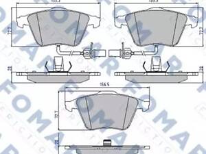 Комплект тормозных колодок на A6, Allroad, Exeo