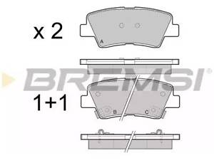 Комплект тормозных колодок на Accent, Carens, Ceed, Elantra, Grandeur, I10, I20, I30, I40, Logan, Optima, ProCeed, Ri...