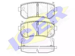 Комплект тормозных колодок на Accent, Ceed, I30, ProCeed, Rio, Sportage, Tucson