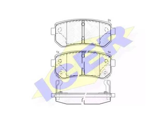 Комплект гальмівних колодок Accent, Ceed, I30, ProCeed, Rio, Sportage, Tucson