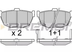 Комплект тормозных колодок на Accent, Cerato, Coupe, Elantra, Getz, Lantra